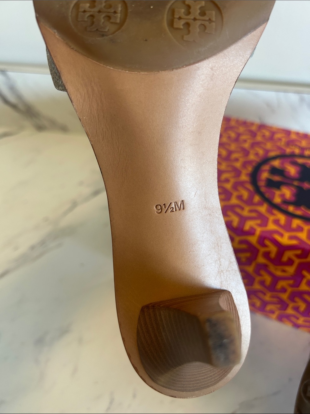 Tory Burch Metallic Silver Logo Mule Slides - Picture 6 of 8